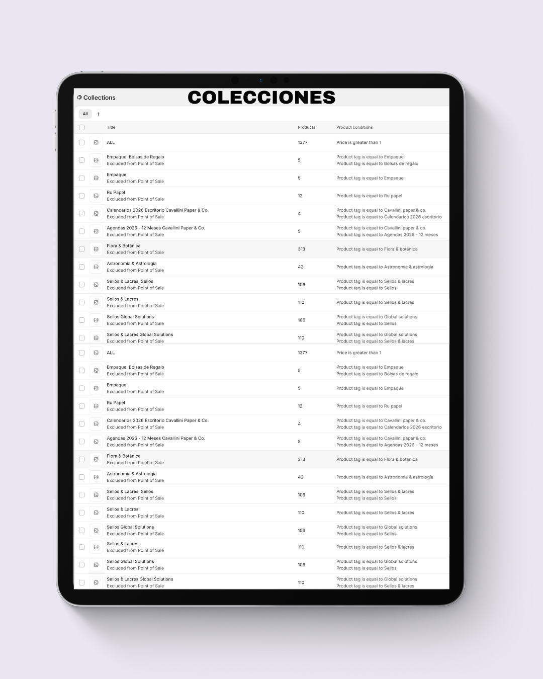 Creación de Colecciones - TheKickass Company